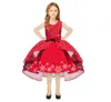 Çocuklar Elbise Balo Kız Elbise Özel Amaçlar için Mezuniyet Düğün Çocuk Giyim Noel Kırmızı