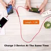 3 in 1 Charger Cable Line 2A Nylon Braided Multi Fast Charging Cord Type C Micro USB Cable for Samsung Xiaomi Android Phone Wire