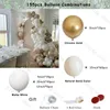 155pcs Beige Balloon Garland Kit White Sand Wedding Happy Birthday Decoration Gold Ballom Arch Globos Baby Shower Party Decor 211216