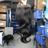 바디 웨이브 처리되지 않은 처녀 인간의 머리카락 4x4Lace Closure 버진 브라질 머리카락 3 파트 스위스 레이스 클로저