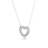 CKK Motif Coeur Ouvert Collier Collier Ras Du Cou Femmes Kolye Collares Colar mujer 925 bijoux en argent sterling collier Colliers Q0531