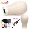 AliLeader 11 PCS Pruik Maken Kit Canvas Blok Hoofd Met Stand Mannequin Hoofd Diy Dome Cap Kammen Naalden T pins Draad Klem8956613