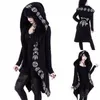 Hoodies Women Gothic Punk Style Letters Printed Long Sleeve Pullover Ladies Coat Witches Hat Sweatshirts Plus Size