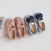 Дети девушки мягкие нижние плоский лук принцесса обувь размером 21-30 детская обувь весна и летние детские девушки танцевальные туфли