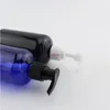 Bottiglie di plastica ricaricabili da 250 ml X 12 con pompa a vite Capacità 250 cc Contenitore per lozione trasparente bianco nero per cosmeticibuon pacchetto