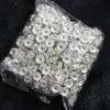 500pcs lot Metal Alloy 18K Gold Silver Color Crystal Rhinestone Rondelle Loose Beads Spacer for DIY Jewelry Making Whole 201Q