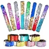 Magic Paillette Mermaid Patted Bracciali Paillettes bicolore Reversibili Glitter Slap Braccialetti Charms Polsino per bambini Adulti