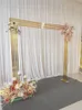 Party Dekoration Bröllop för Aisle Runner Walkway Gold Frame Screen Divider Backdrop Arch