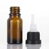 Bottiglie di olio essenziale vuote in fiala di vetro ambrato da 20 ml con riduttore per orifizio e tappo nero per oli essenziali cosmetici Prodotti chimici Colonia Profumo