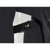 [EAM] femmes noir croix pansement court Blazer nouveau revers à manches longues coupe ample veste mode marée printemps automne 1T126 201114
