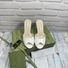 Designer Damenschuhe G Sandalen Hausschuhe Slides High Heels Luxus Schlangenleder Lammfell Flats Leder Gummi Sandale Gelee Schuhe Flach 7484