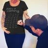 T-shirt con stampa lettera T-shirt donna incinta 2019 Abbigliamento premaman estivo Canotte in gravidanza 3 colori C5870