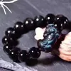 bracelet de bouddha d'obsidienne