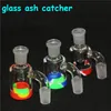 Narguilés Verre Ash Catcher 14mm 18mm 4.5 Pouces Mini Bong Catchers Épais Pyrex Clair Bubbler Ashcatcher Silicone Nectar Silicone Pot