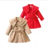 Casaco europeu menina bebê algodão trench jaqueta para 1-6 anos meninas crianças outerwear casaco roupas hot886dr524