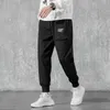 Модные уличные спортивные штаны беггеры мужская мужская спортивная одежда сплошные брюки повседневные мужчины хип -хоп штаны брюки карман LJ201103