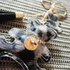 Leopar Teddy Bear Anahtar Zincirler Anahtarlıklar PU Deri Püskül Hayvan Kolye Çanta Charms Anahtar Yüzükler Sevimli Moda Araba Anahtarlıklar Takı Aksesuarları