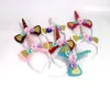 Unicorn Hair Sticks boutique Headbands for girls birthday party baby girl floral headband girls Flower Hair band Children Hair Acc6236382