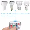 Lâmpada LED RGB RGBW 3W E27 E14 GU10 MR16 Spotlight Bulb Prata Brilho Ajustável Bombillas com Controle Remoto IR 16 Cores C5145706