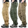 8 Pockets Tactical Cargo Pants Men's Loose Trousers Joggers Army Military Large Size Casual Pants For Male Outdoor Work Overalls H1223
