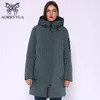 AORRYVLA marque femmes hiver Parka femme veste gris foncé à capuche Long manteau biologique vers le bas chaud hiver veste modèle 201126