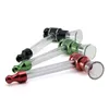 Nuevo estilo Metal Glass Hand Mini Smoking Pipe 105MM color Cheap Bongs Water Pipes Accesorios para fumar al por mayor