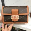 Damväska äkta läder Dauphine Crossbody-väskor Designer handväskor av kalvskinn MM Axelväska 44391 Hög kvalitet