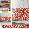 Imitação Mosaico Adesivos de Parede Auto Adesivo Papel de Parede Sala de Visitas Quarto Total de Fundo Toalete Impermeável Pasta Cozinha Papel De Petróleo