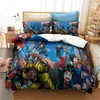 Nuevo My Hero Academia Juego de cama 3d Bakugou Katsuki Todoroki Shouto Funda nórdica Funda de almohada Niños Anime Ropa de cama Ropa de cama C10332t