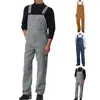 Oeak Autumn Fashion Men's Bib Overalls Streetwear Jeans Jumpsuits For Man Washed Suspender Pants Size 3XL 201117