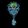 Fashion Crystal Water Drop Broche Diamond Corsage SjaGle Jurk Klein Pak For Women Sieraden Will en Sandy Cadeau