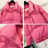 Mulheres Curto Jaqueta Suporte Zipper Parka Jaqueta de Inverno Casaco Moda Outono Moreto Quente Casual Parka Parka Feminino Casaco Mulheres 201110