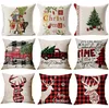 176 Designs Christmas Pillow Case Party Santa Claus Xmas Tree Snowman Colorful Pillow Cover Home Sofa Car Decor Cushion