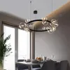 Lampe de salon minimaliste moderne nordique personnalité créative maison villa hall salle à manger lumières boule de verre clair suspension