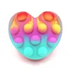 Squee Heart Balls Tie Dye Push Bubble Toys Stress Ball Valentine039 Days Gifts Hand Grip Forcedener Boys Filles 4835765