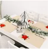 Рождественский праздник Placemats Вышитого Xmas Tree Красного грузовик цветок Термостойкий и моющийся Кухонный стол Украшение JK2011PH