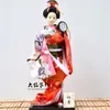30cm Kawaii Japanese Lovely Geisha Figurines dolls with beautiful kimono New house office decoration Miniatures birthday gift 201212