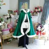 Xmas Christmas Adult Ladies Mrs Santa Claus Fancy Dress Costume Cloak Cape Cosplay Costumes