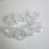 100 x 3g petit pot de maquillage en plastique transparent en forme de coeur en plastique pour les paillettes d'art des ongles utiliser de bonne qualité