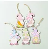 Easter Party Favors Wooden Gnomes Car Pendant with Hanging Rope Kids Gifts Home Decoration