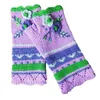 Five Fingers Gloves Knitted Long Hand Women's Warm Embroidered Arm Warmers Kawaii Winter Fingerless Touchscreen Girl Outdoor