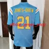 NCAA College UCLA Bruins piłka nożna Jersey Maurice Jones-Drew Baby Blue Rozmiar S-3XL Wszystkie zszywane hafty