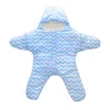 Chemise de nuit pour bébé étoile de mer, costume une pièce d'hiver en coton à rayures douces, sac de couchage pour nouveau-né