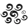 2-20mm Acrylic Spiral Ear Gauges Fake Ear Tapers Stretching Plugs snail Tunnel Expanders Earlobe Body Piercing Jewelry