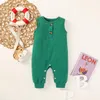 Rompertjes Baby Kleren Born Baby Meisjes Jongens Zomer Solid Button Romper Jumpsuit Outfits Meisje Jongen Bodysuit Babys Body Pak