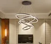 Nordic Kroonluchter LED-ringlamp met afstandsbediening Living Dining Room Slaapkamer Keuken Trap Woondecoratie Binnenverlichting