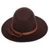 Designer Autumn Winter Jazz hats luxury Sun Hat Women Men Fedora Hat Classical Wide Brim Felt Floppy Panama Cap Chapeau Imitation Wool Cap