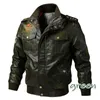 Klassieke motocycle jas voor heren winterhuid dikke man lederen jas moto herfst ritsjack fietser jas groot formaat 6xl 201127