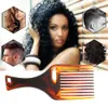 Plastic Hair Comb Insert Afro Pick Fork Hairdressing Oil Slick Head Hairstyling Brush