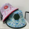 Moda desigenr letnia szerokie czapki luksusowe marka podwójna litera rybakowy kapelusz na męskie damski podróż na zewnątrz filtra przeciwsłoneczna komfort mieszany kolorowe czapki sunhat